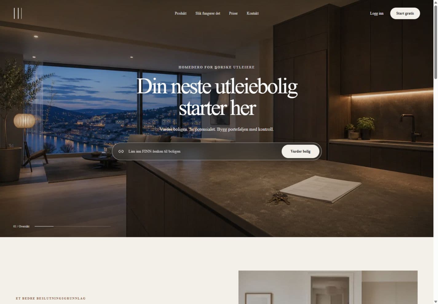 Den nye nettsiden til Homedero